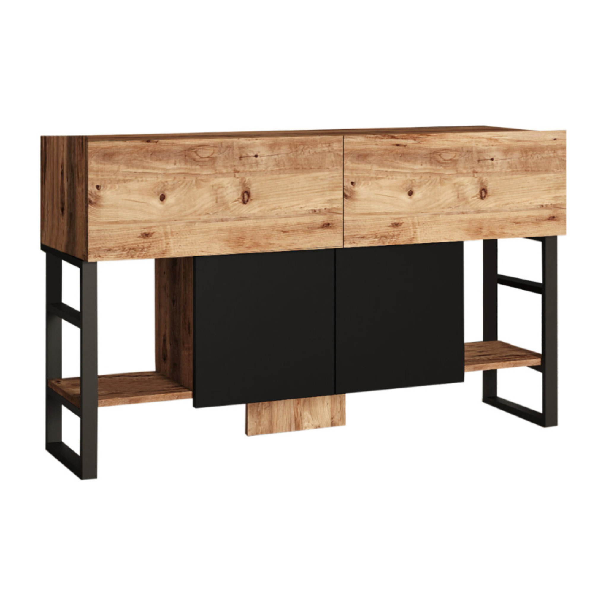 Console avec rangements style industriel BRIA