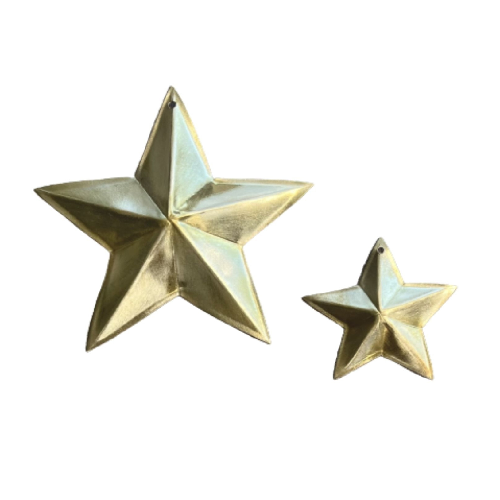 Déco étoile en relief laiton - Doré Mat
