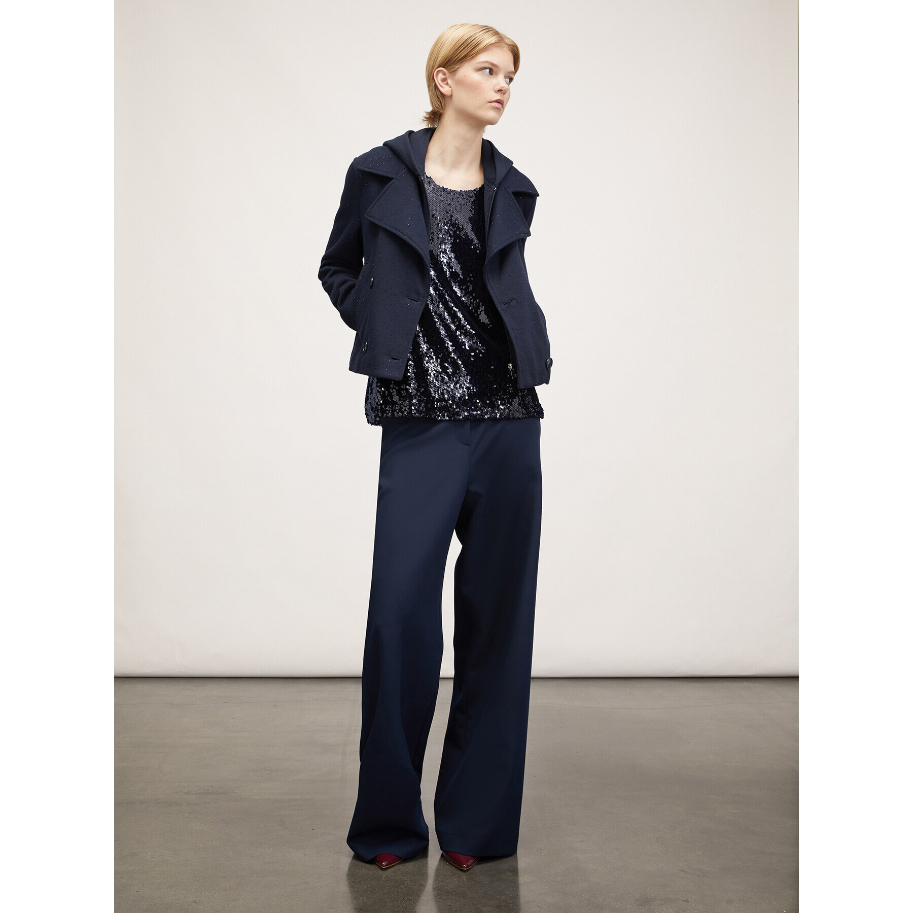 Motivi - Top in paillettes - Blu