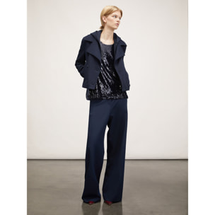 Motivi - Top in paillettes - Blu