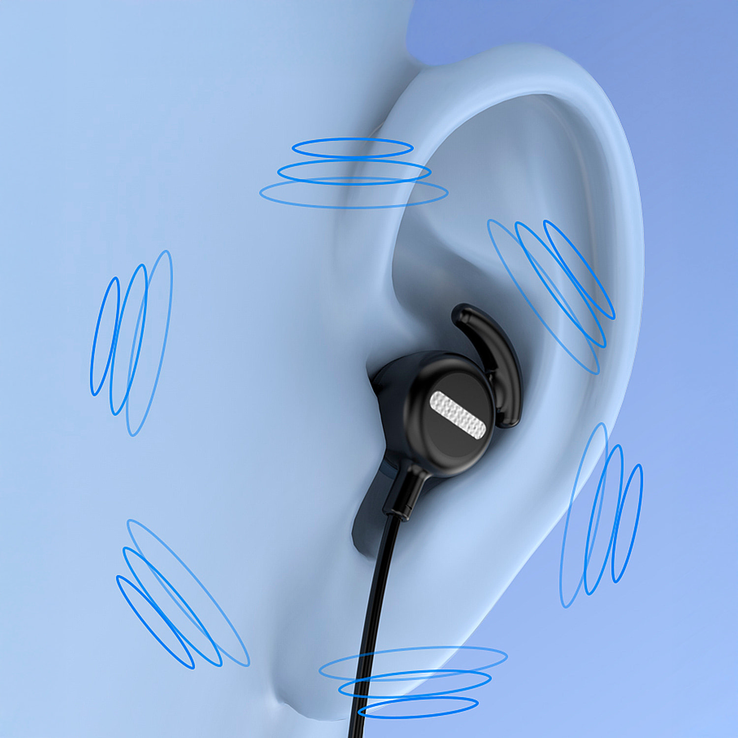 Cuffie con fascia per collo M101S. Funzione di cambio voce, suono 360º e riduzione del rumore AI. Modalità gioco e modalità musica. Bluetooth 5.4 e slot TF.