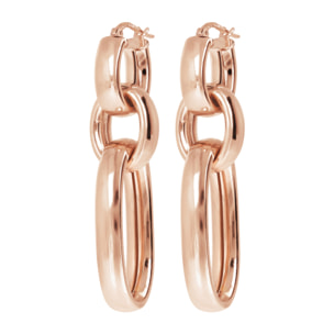 Orecchini Pendenti Maxi Maglie Rolo Alternate