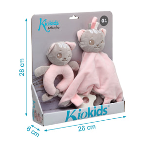 SET DOUDOU Y SONAJERO GATITO ROSA