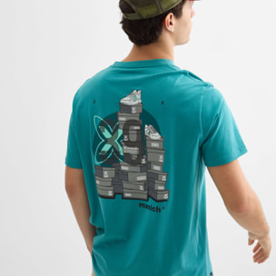 Camiseta oversize MUNICH streetwear de algodón orgánico azul