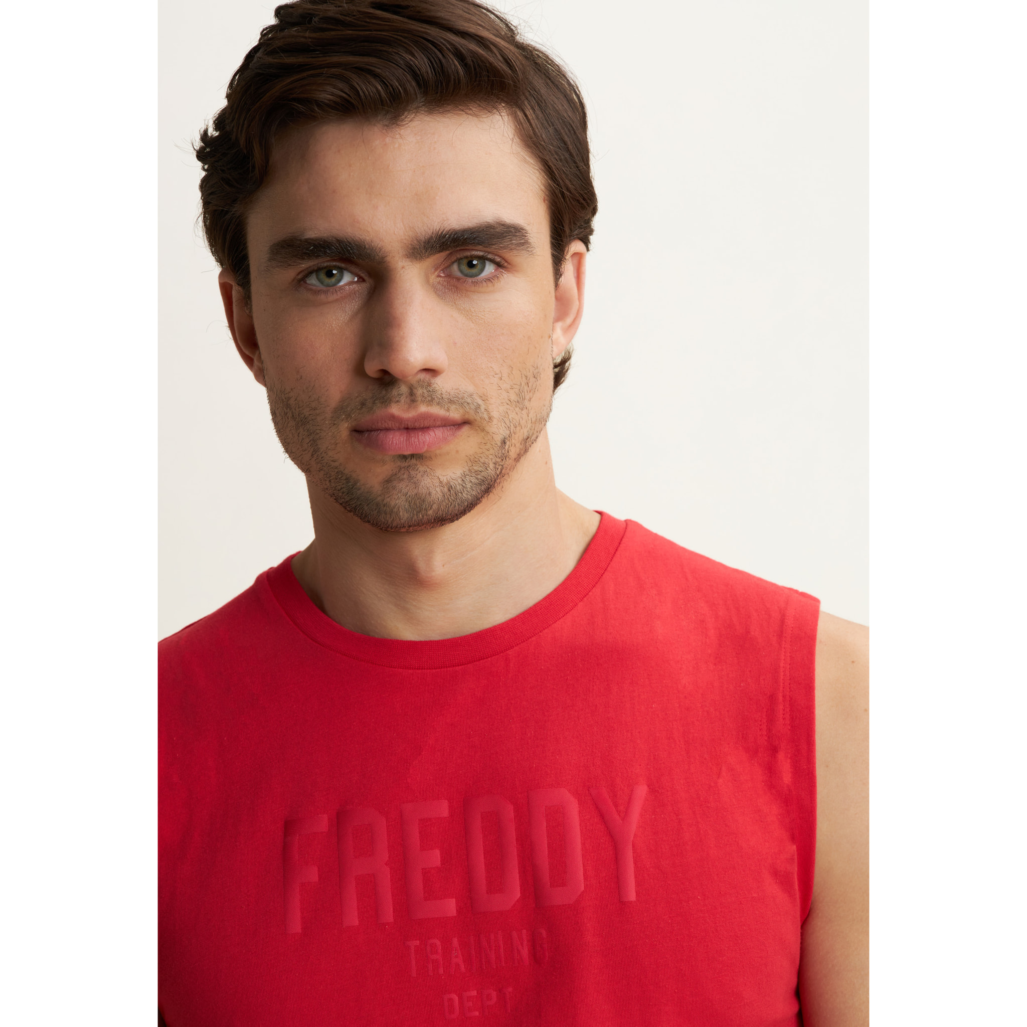 Canotta in Cotone con Stampa frontale in tono colore