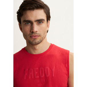 Canotta in Cotone con Stampa frontale in tono colore