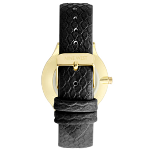 Reloj Nine West NW-2560BKBK Mujer Analogico Cuarzo con Correa de Cuero