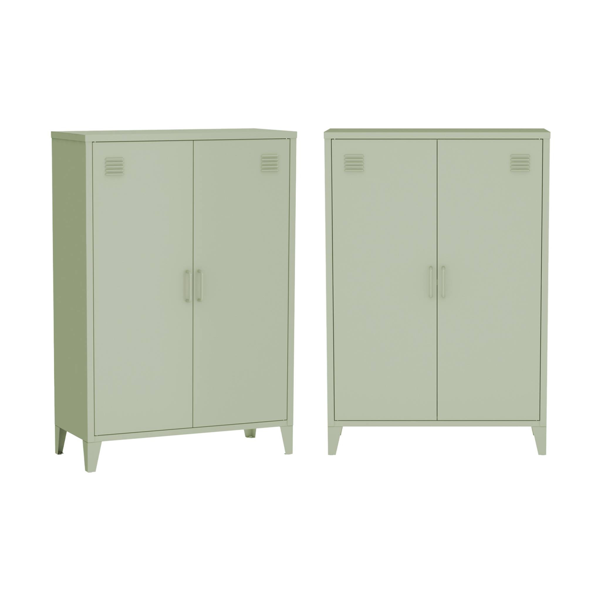 Commode/armoire métal 2 portes (lot de 2) SOHO