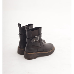 STIVALETTO ELASTICO E ZIP TESTA DI MORO