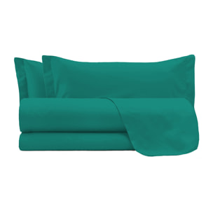 COMPLETO LETTO ELEGANT, 100% Microfibra, No Stiro - ACQUA