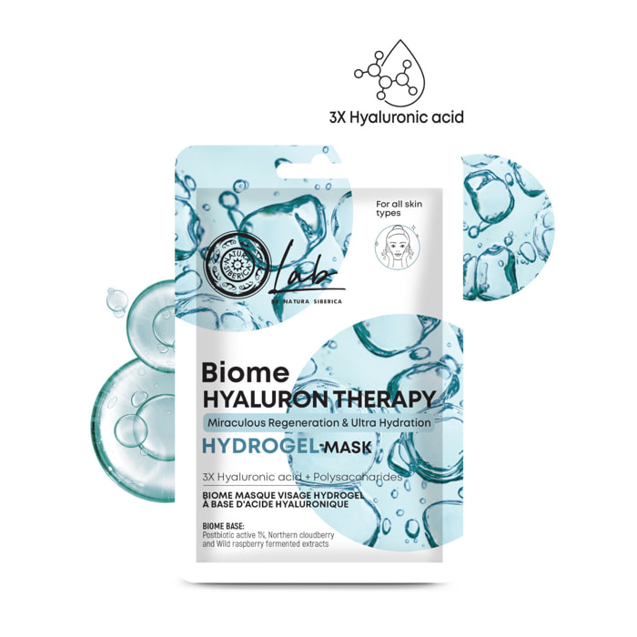 LAB BIOME - Masque hydrogel visage hyaluronique usage unique
