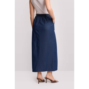 Kocca - Gonna lunga in denim di cotone Donna, Tinta unita