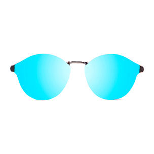 Gafas de sol OCEAN LOIRET - De tiras marrón mate / Plana revo azul cielo