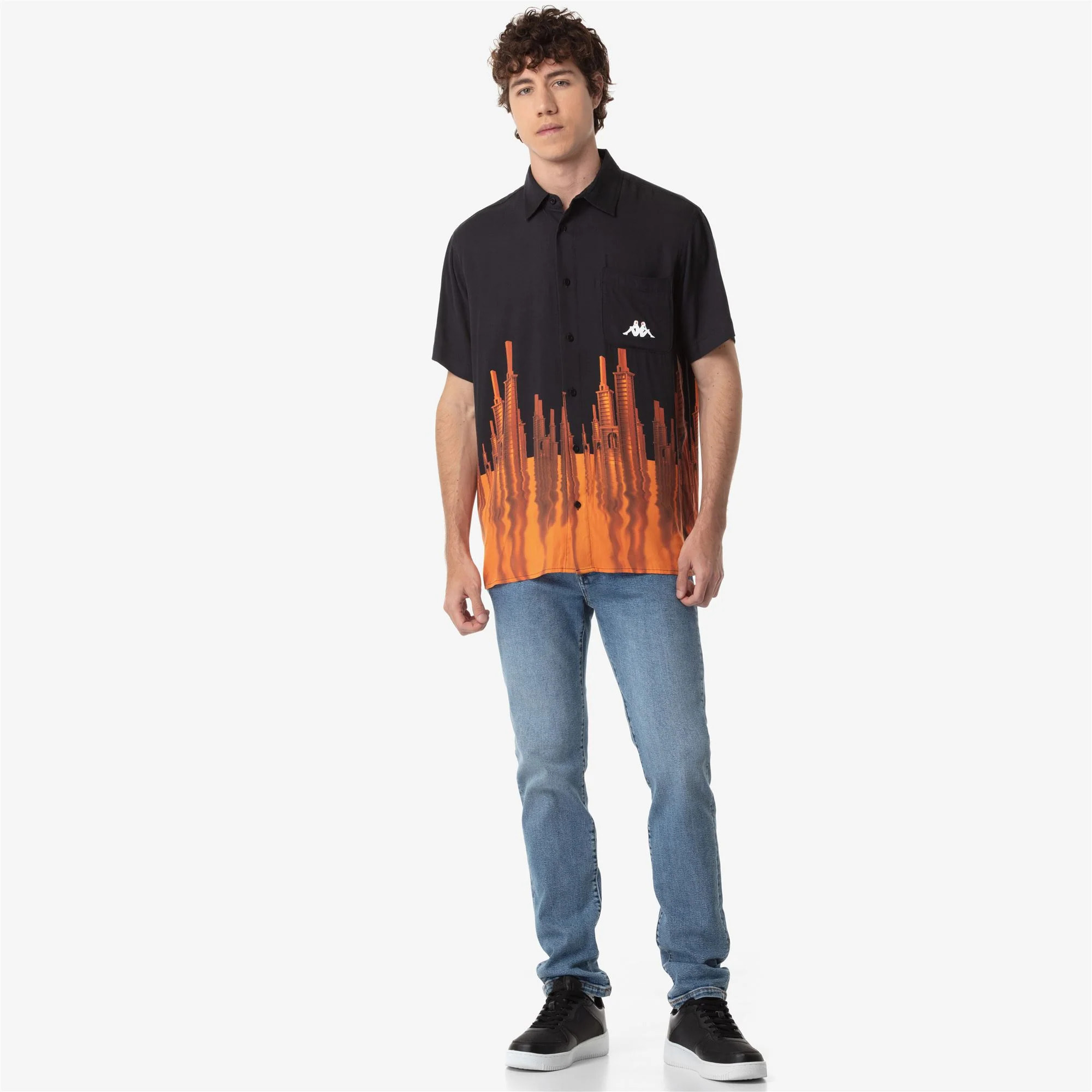 Kappa - Camicie Uomo Nero - Authentic Voyager Kff