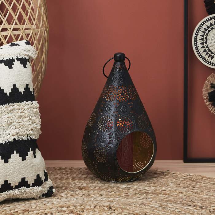 Lanterne En Metal Ajoure Mirage H33cm