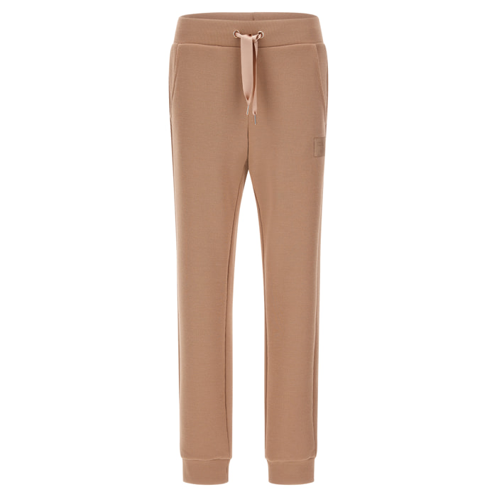 Pantaloni in felpa tricot con coulisse in raso