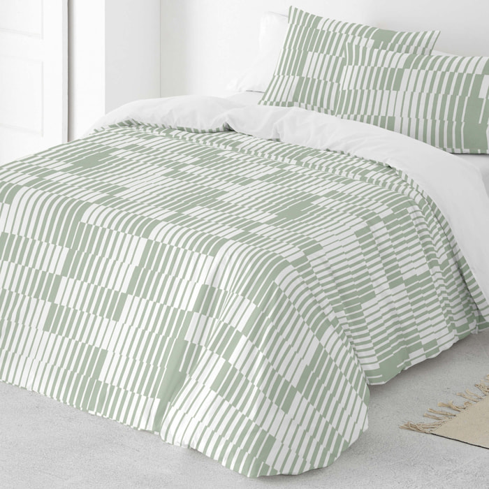 Funda Nórdica Estampada - Cierre Solapa - 100% Algodón - Incluye 1/2 Fundas de Almohada - Marcos Green