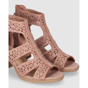 Sandalias - Nude - Tacón: 7 cm