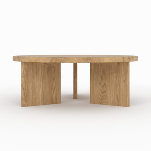 Table basse ronde en bois massif de mindi - Galia