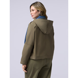 Oltre - Chaqueta de mezclilla y algodón - Verde militare