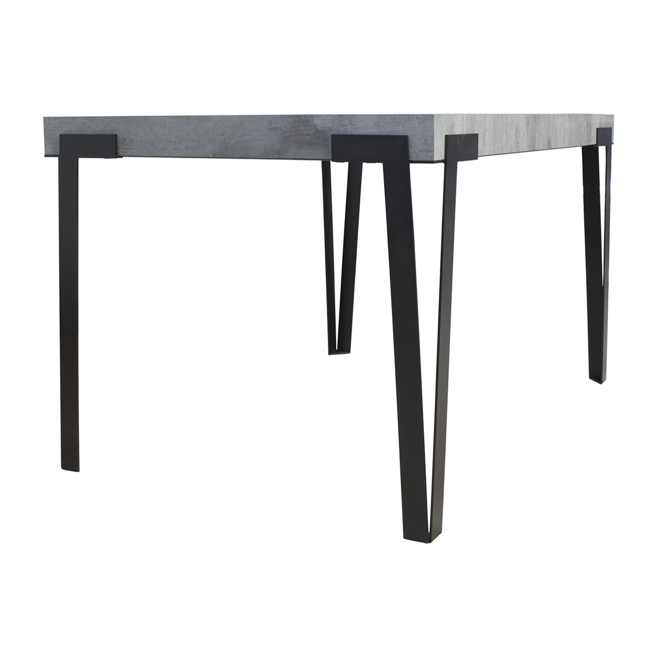 Table extensible 90x130/234 cm Rio Gris Béton cadre Anthracite