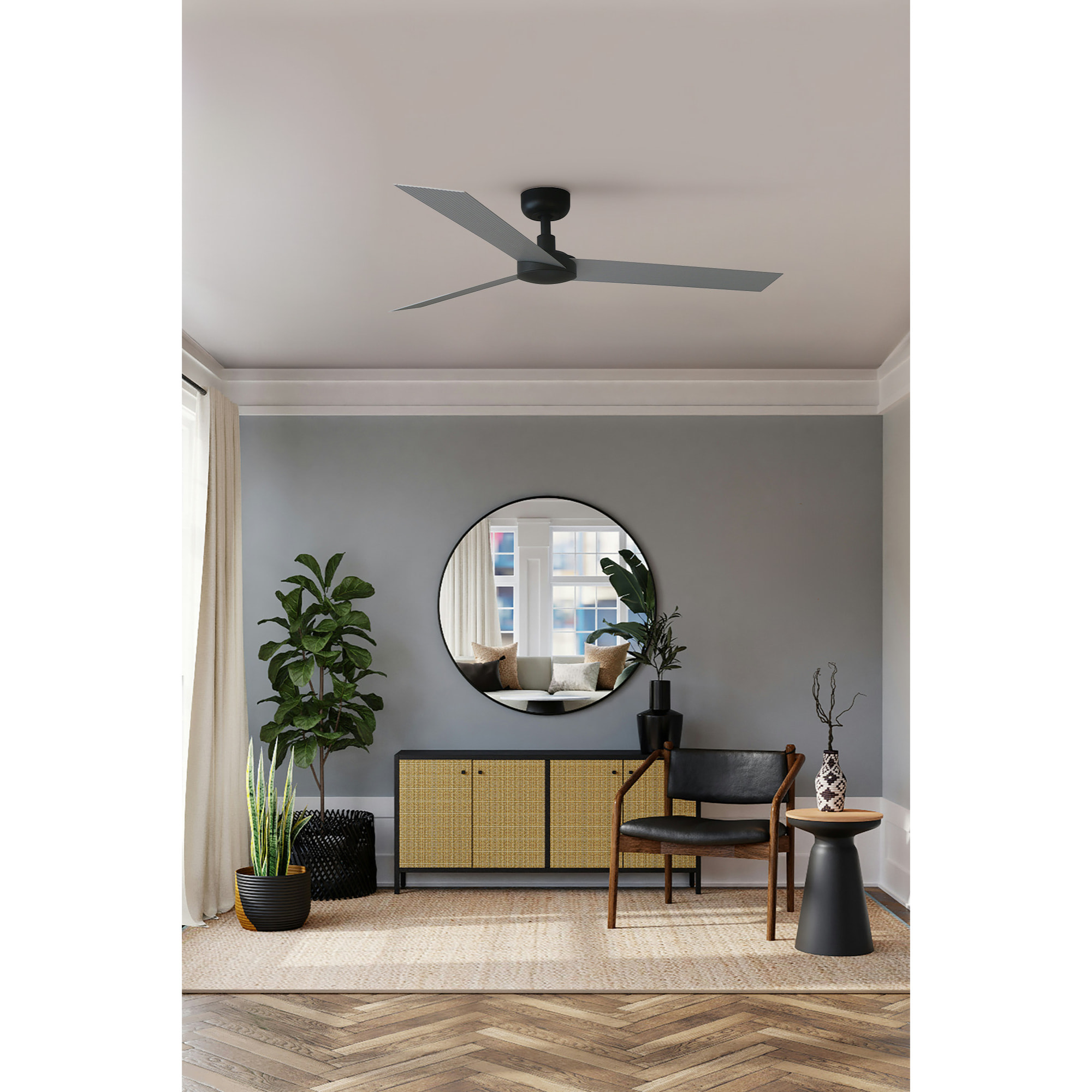 CRUISER L Ventilatore a soffitto nero/aluminium