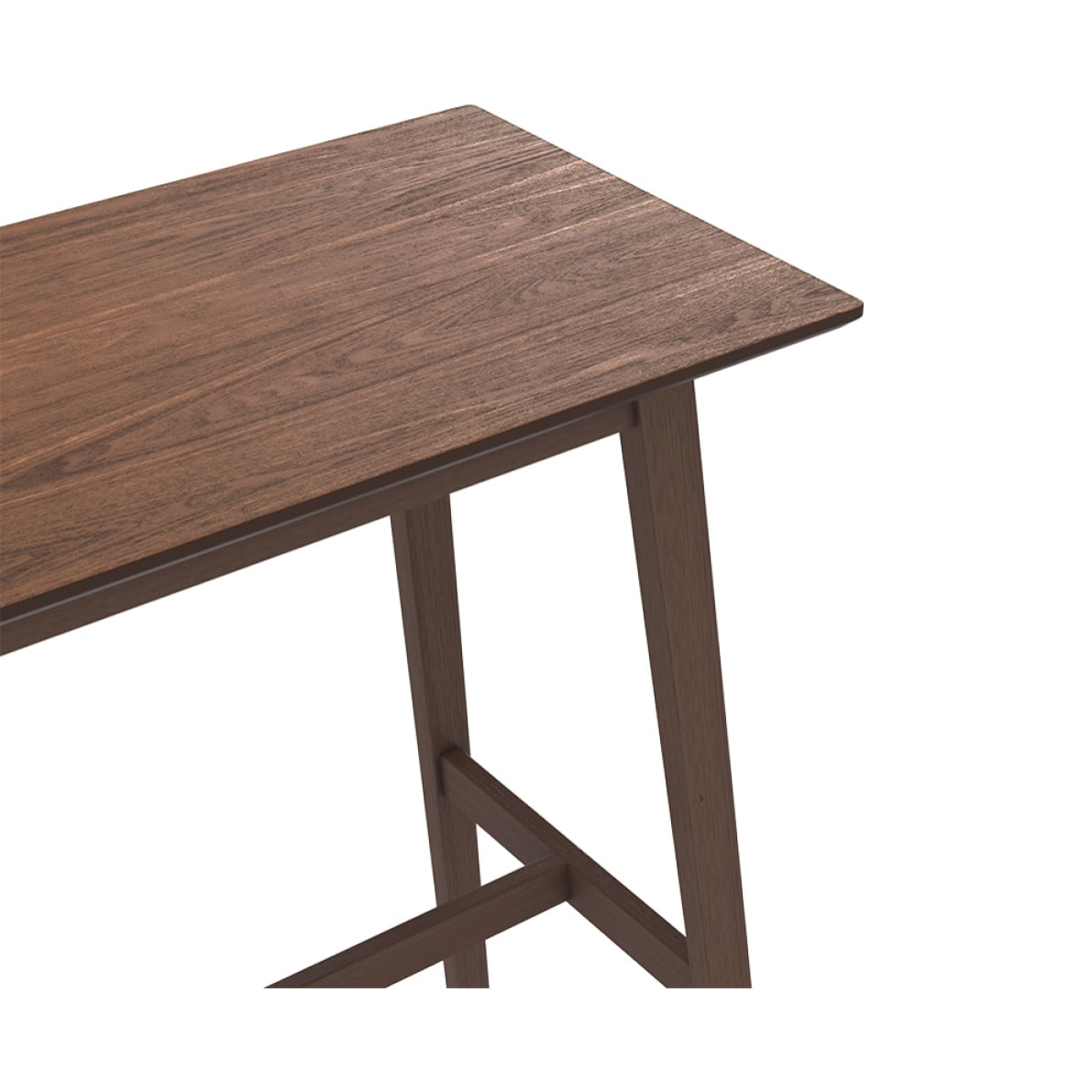 Table de bar rectangulaire 4 personnes en bois foncé 120 cm - Buvette