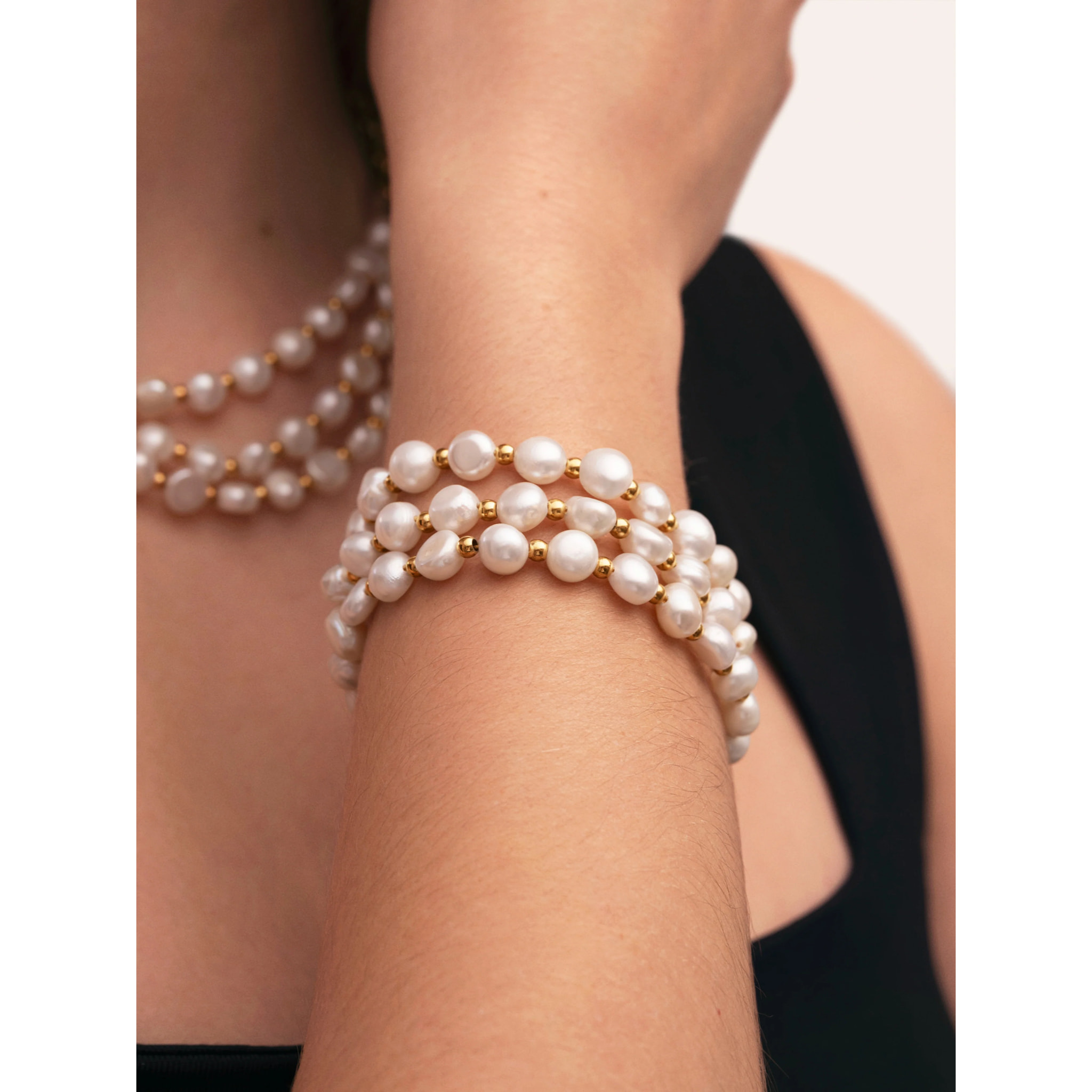 Pulsera Audrey Premium Acero Baño Oro