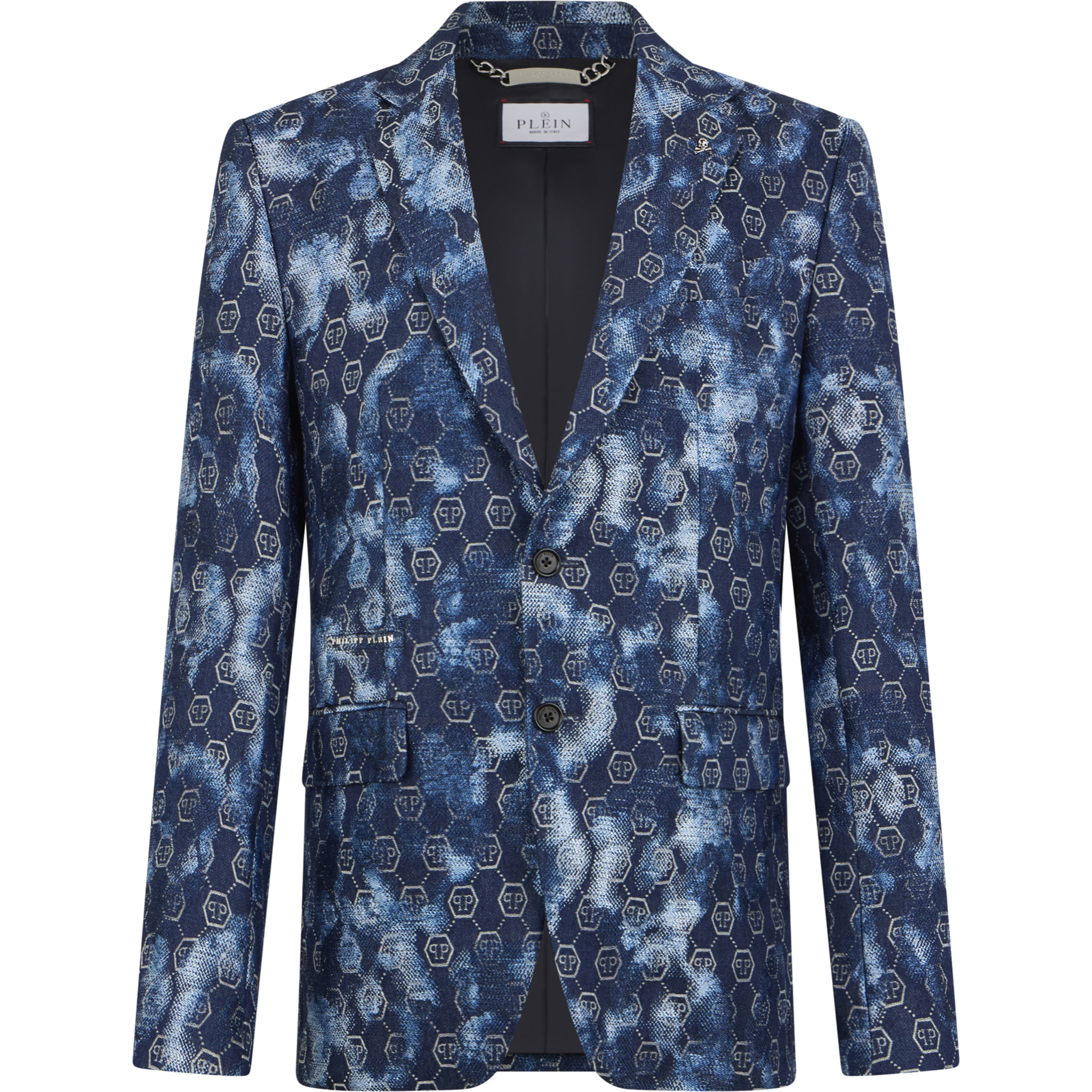 PHILIPP PLEIN Jacquard Denim Blazer Monogram