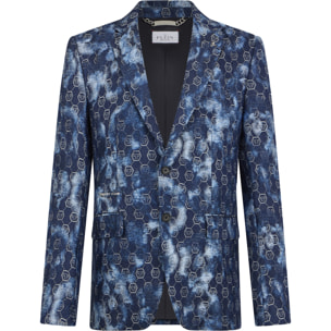 PHILIPP PLEIN Jacquard Denim Blazer Monogram