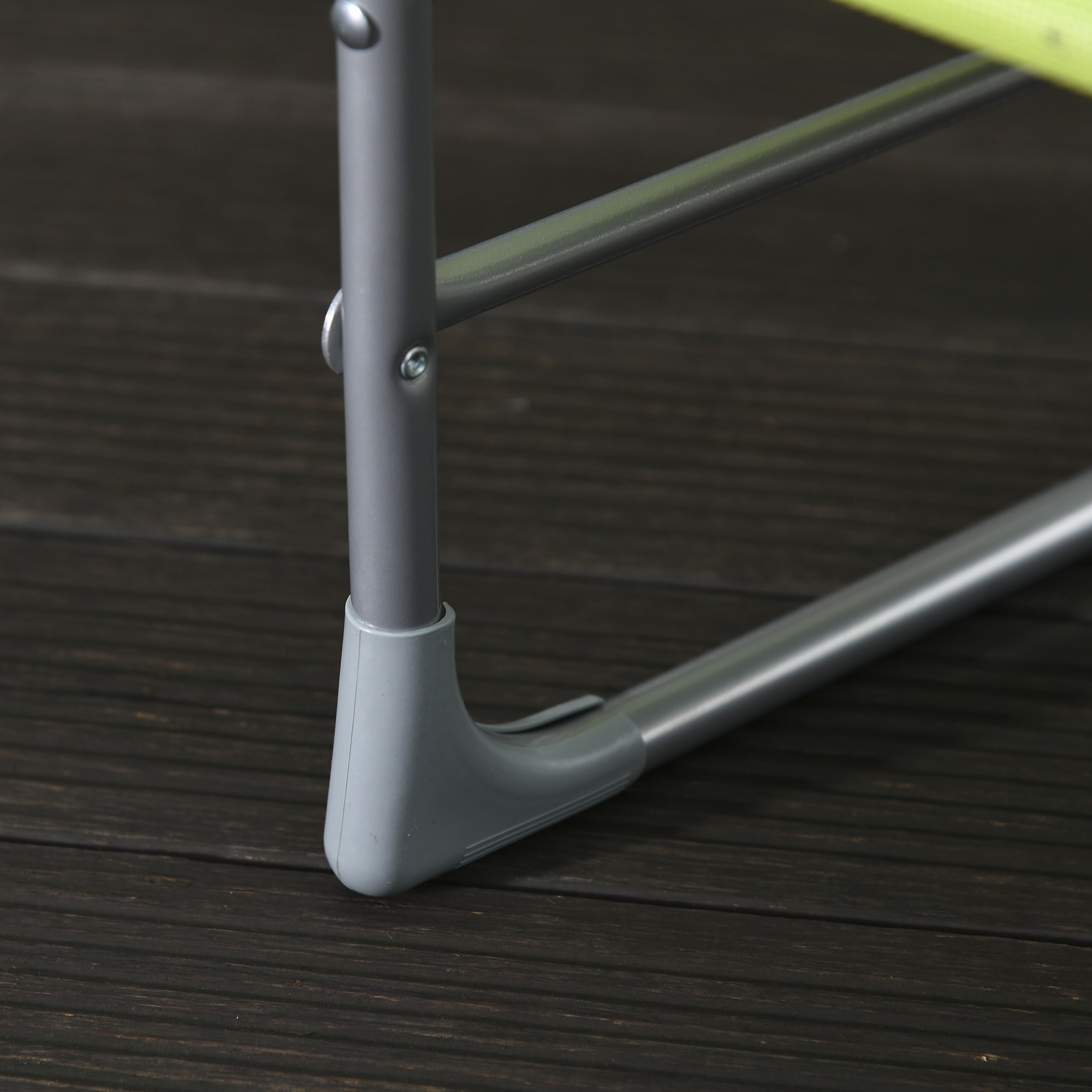 Tumbona Plegable y Reclinable con Reposacabezas y Respaldo Ajustable Verde