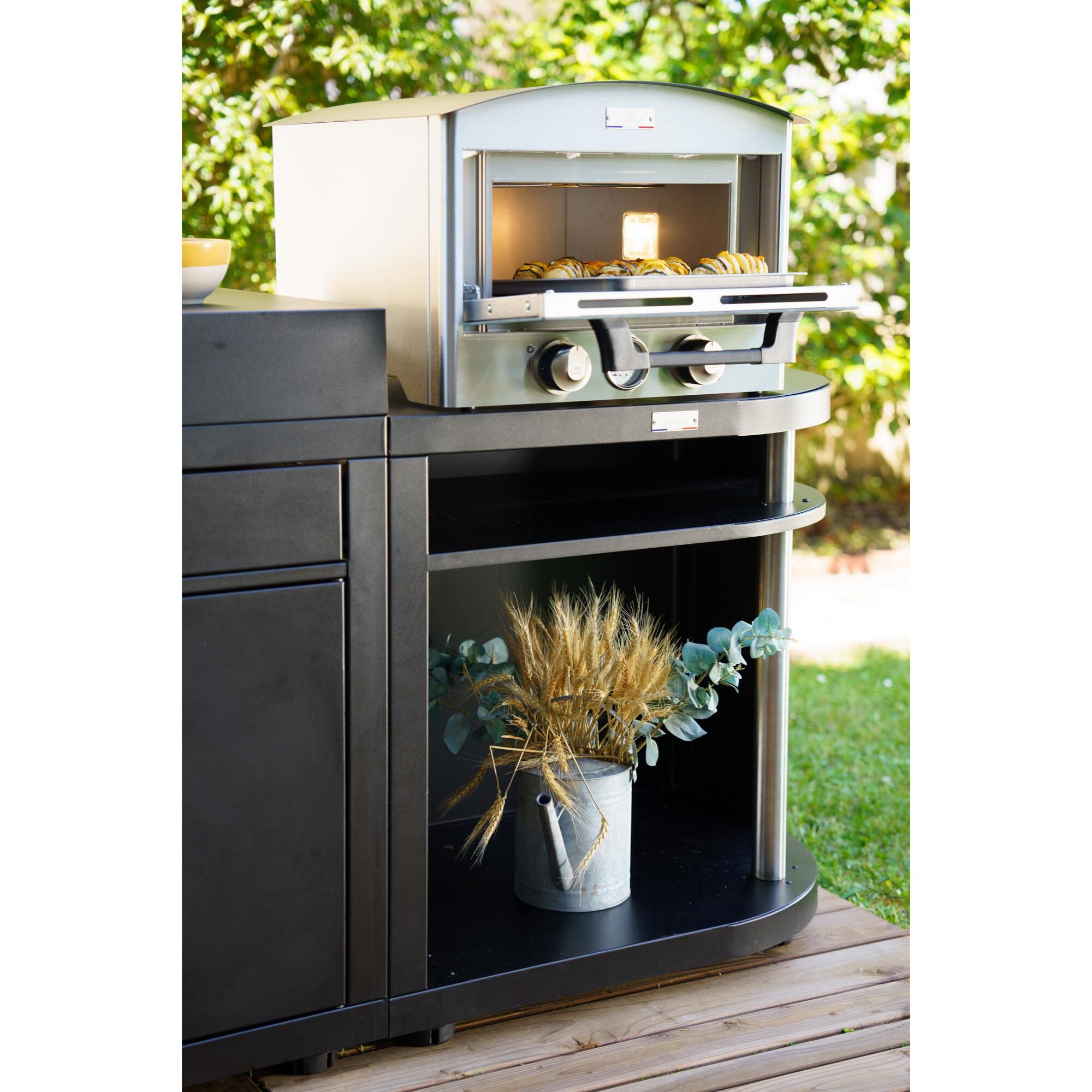 MEUBLE CUISSON ARRONDI DROITE, 80X55 CM NOIR - LE MARQUIER