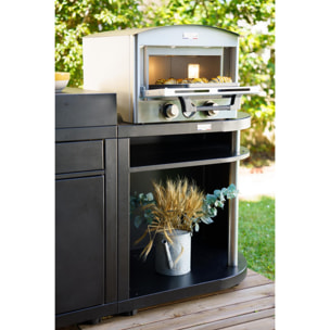 MEUBLE CUISSON ARRONDI DROITE, 80X55 CM NOIR - LE MARQUIER
