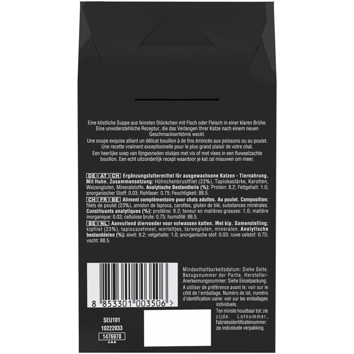 SHEBA Soupe 40 Sachets fraîcheur au poulet pour chat 40g (10x4)