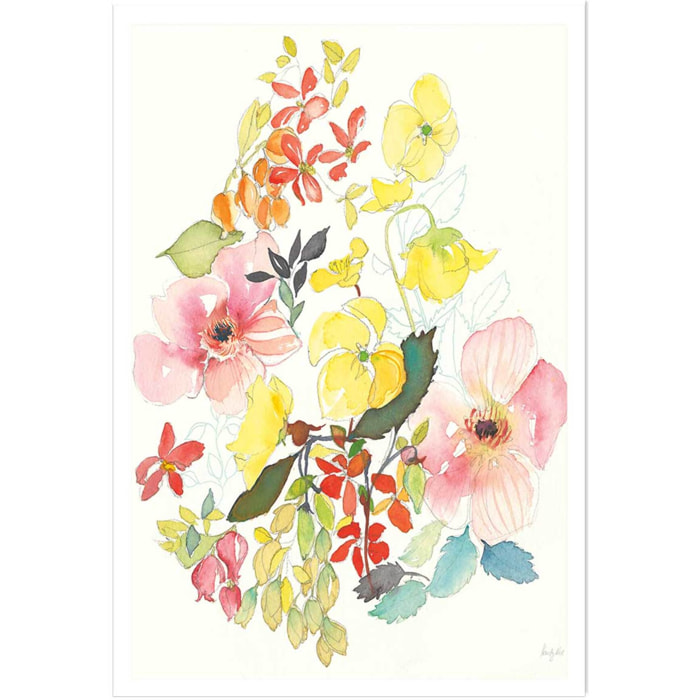 Affiche fleurs Boutons d'or Affiche seule