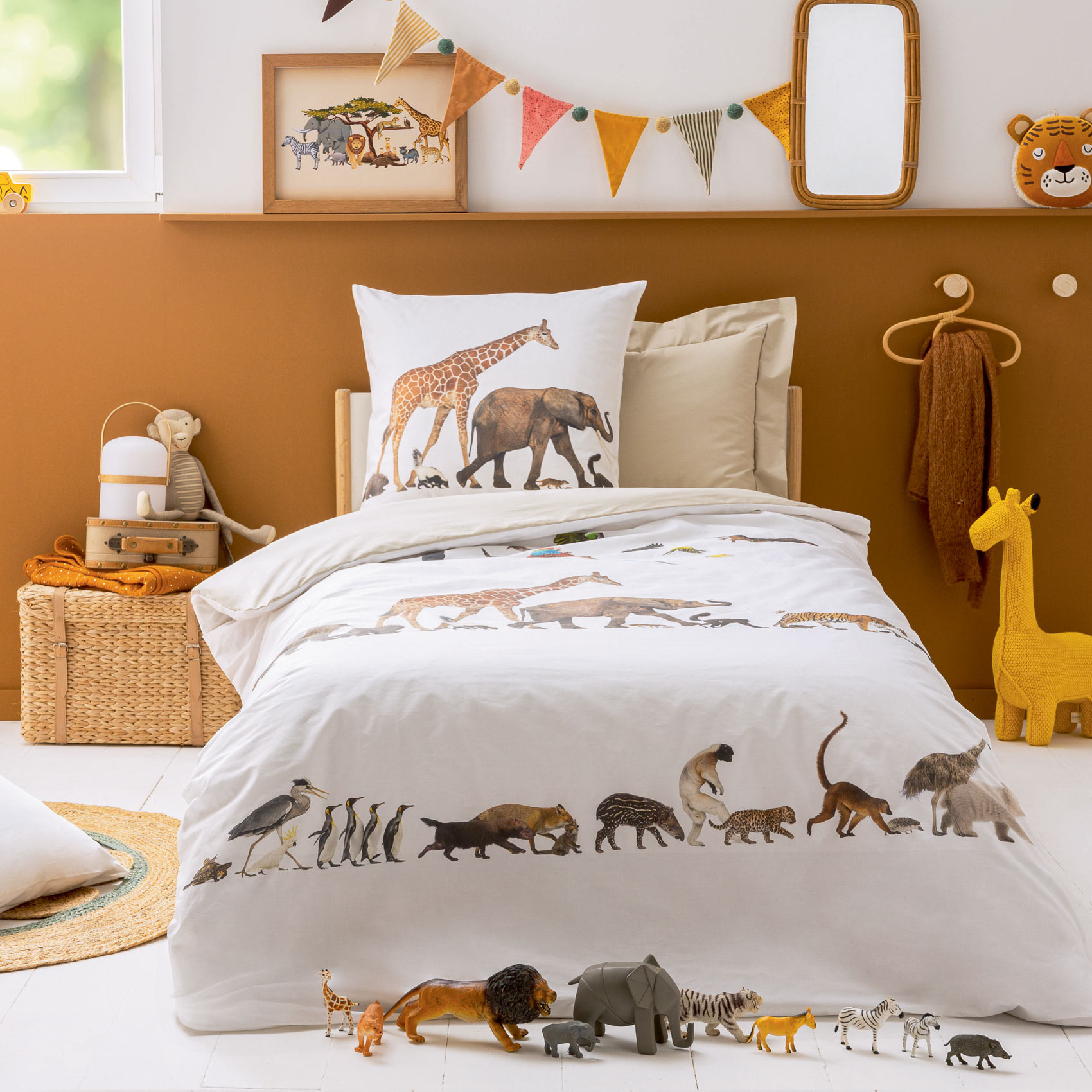 Taie d'oreiller arche de Noé - Blanc