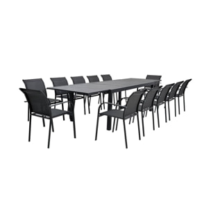Table de jardin extensible aluminium 10-12 places ELORA