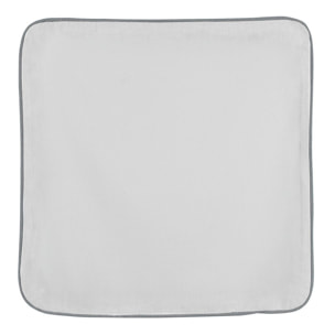 Housse de coussin en poly/lin - blanc cassé