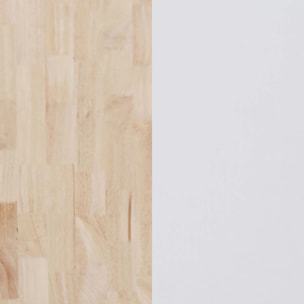 Mesa redonda extensible Berg 120 Blanco - Roble