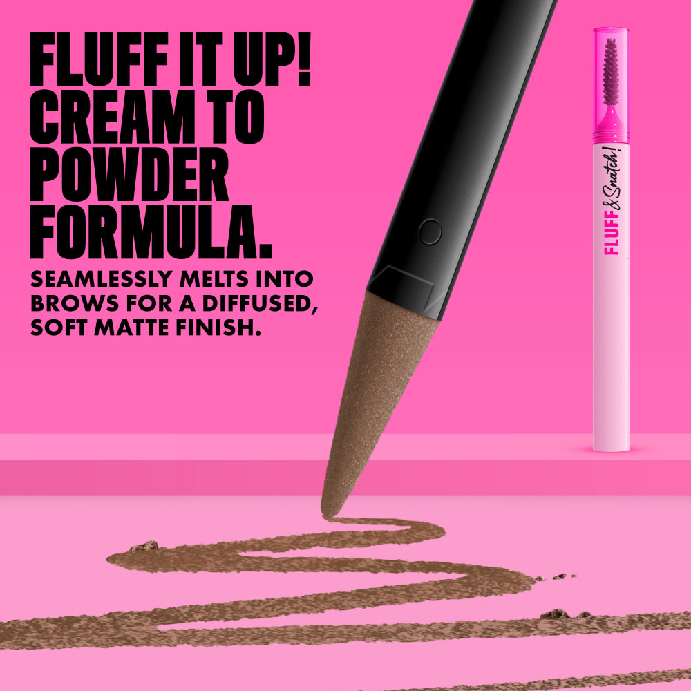 NYX Professional Makeup Fluff & Snatch Crayon Sourcil Précision Effet Poudré TAUPE