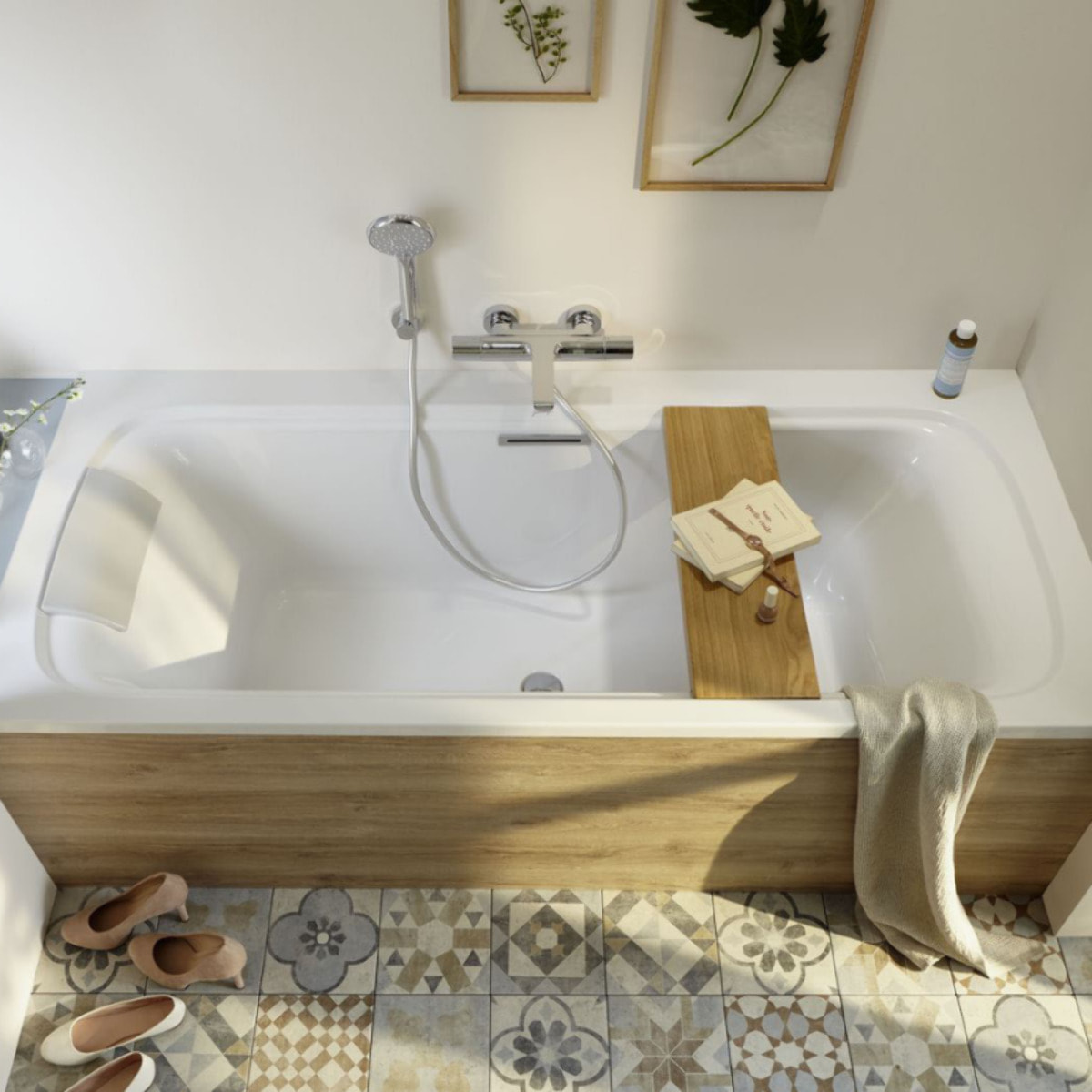 Pommeau de douche 3 jets Awaken organic + flexible anti torsion 175 cm métal chrome