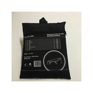 Housse de protection pour bain de soleil - 194 x 71 x 35 cm - Noir