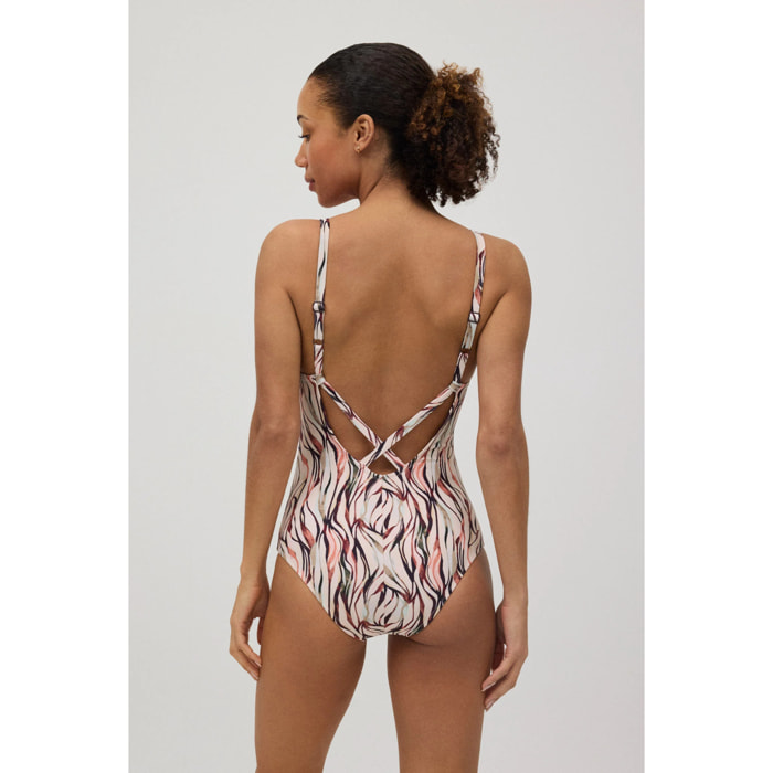 Costume modellante con dettaglio scollatura
