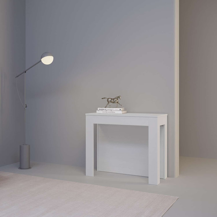 Consolle allungabile 90x42/290cm Cayman bianco frassino
