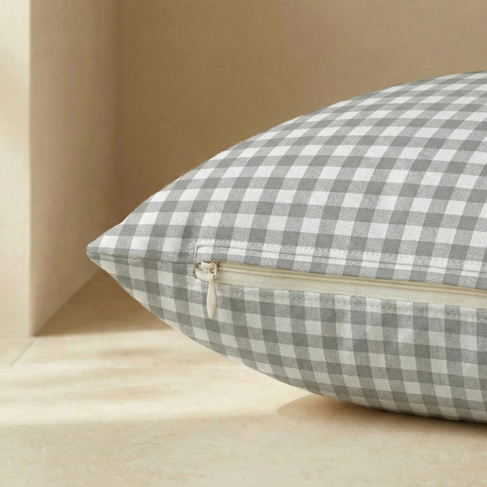 Housse antitaches pour lit pour animal Vichy Gris Clair