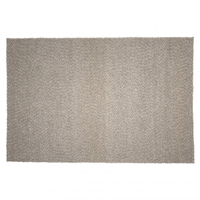 QUENTIN - Tapis rectangulaire 200x290cm en laine bouclée taupe