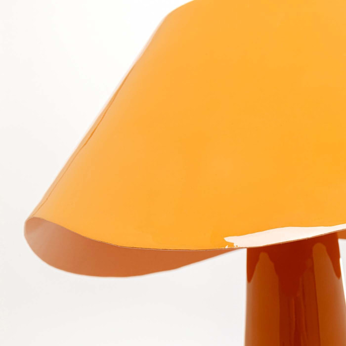 Lampe De Table Lia Orange Kare Design - Abat-jour Rétro Ondulé, Socle Marbre