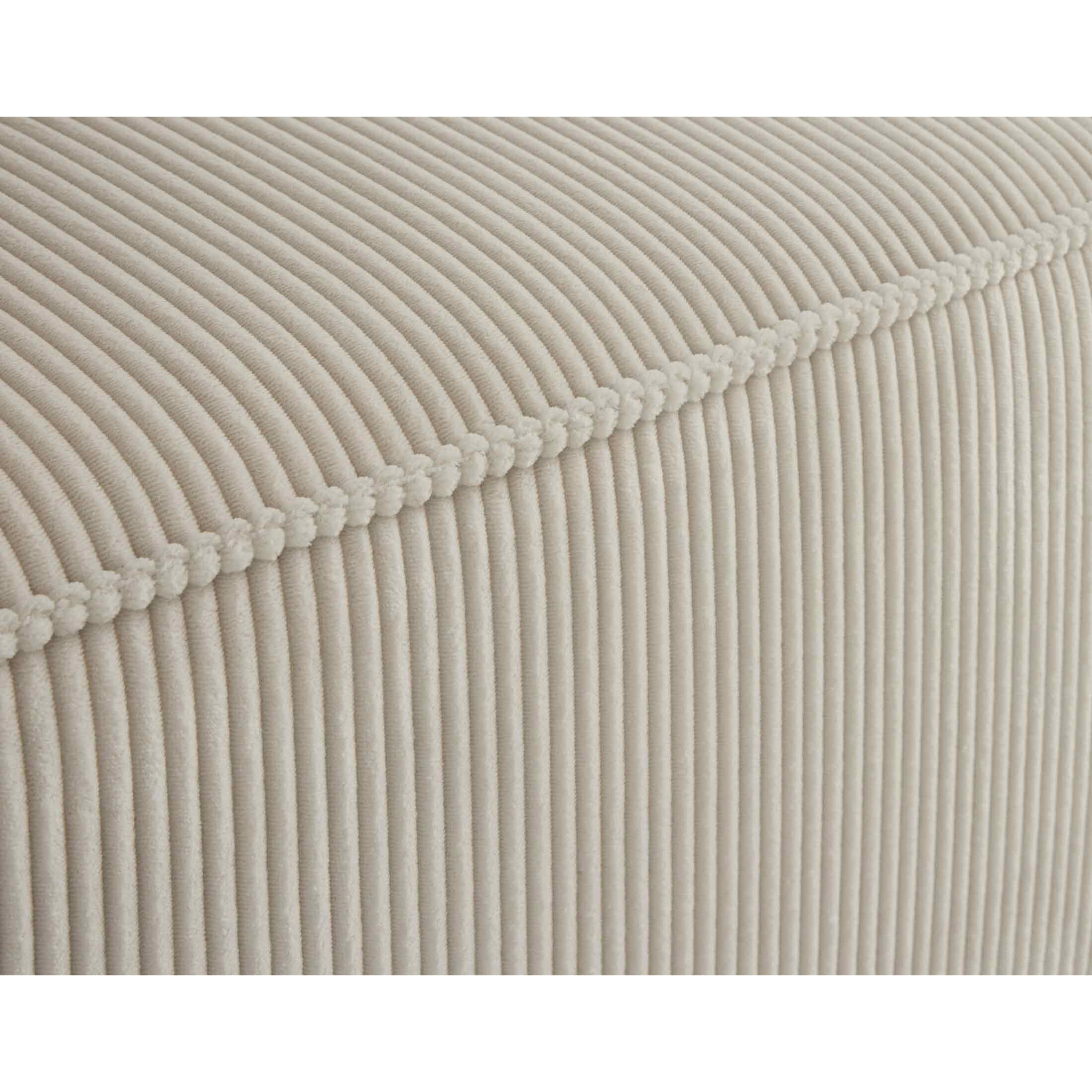 Arty - module d'assise sans accoudoirs - en velours côtelé - Beige