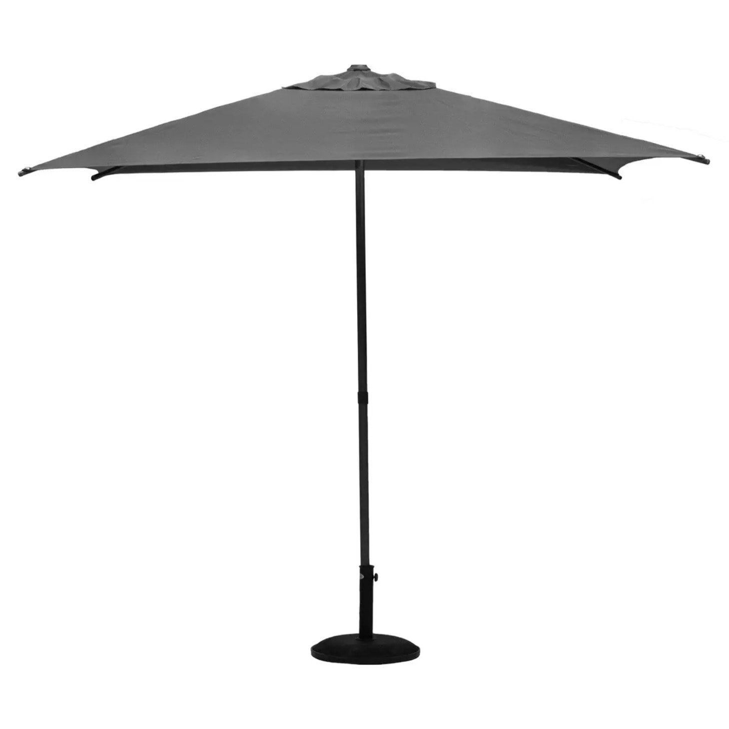 Parasol droit carré "Soya" ardoise D2,5x2,5m en acier