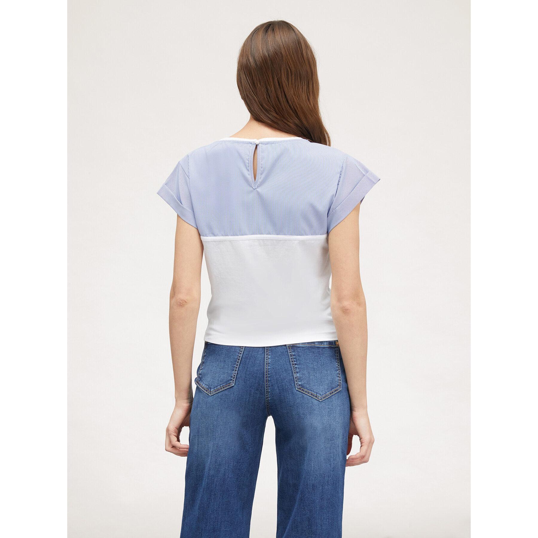 Motivi - Camiseta con frunces y corpiño - Light - blue